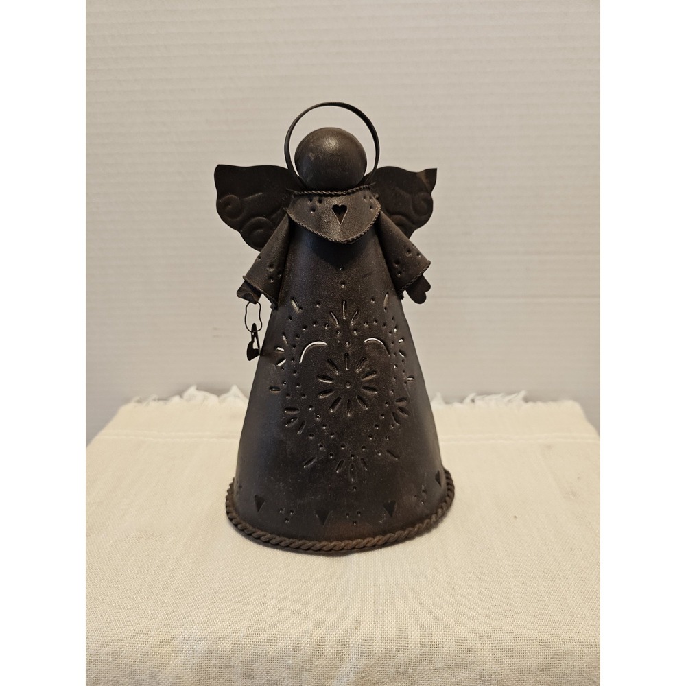 Rustic Metal Tin Votive Candle Holder Stars Hearts